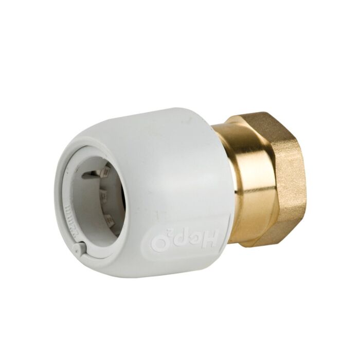 Hep2O pb messing schroefkoppeling met steek x binnendraad