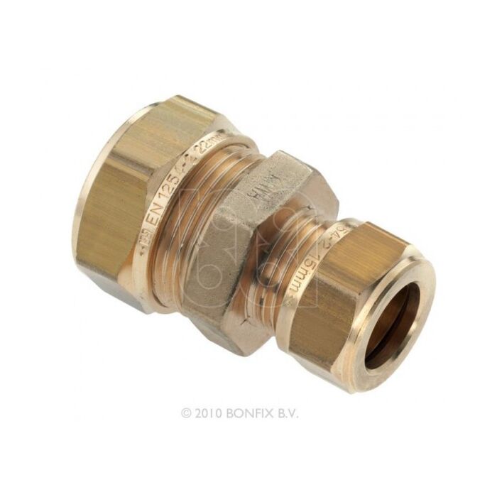 Bonfix messing verloopkoppeling knel 12 X 10 mm Bonfix messing verloopkoppeling knel 12 X 10 mm