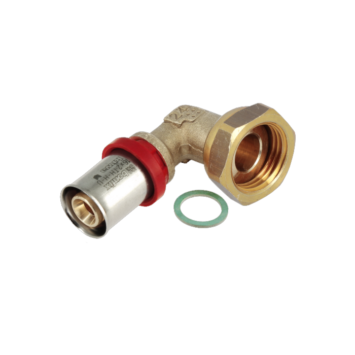 Bonfix Alu-pers knie binnendraad 2-delig met vlakke afdichting