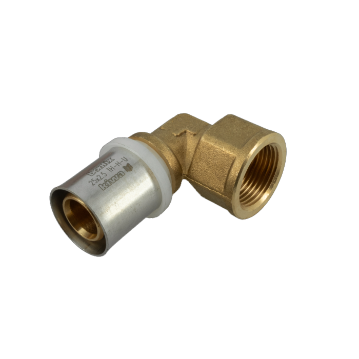 Bonfix Alu-pers knie 90° binnendraad 25 mm x 3/4"