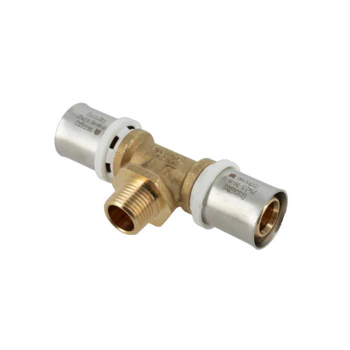 Bonfix Alu-pers T-stuk buitendraad 25 mm x 1/2"