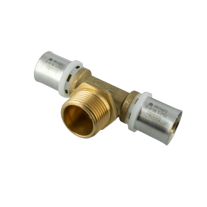 Bonfix Alu-pers T-stuk buitendraad 25 mm x 1"