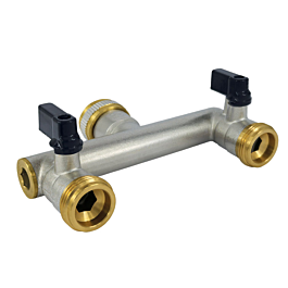 12mm x G1/4'' inline T-stuk Messing Insteekfitting Buitendraad Draaiba