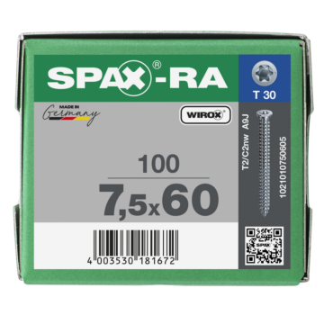 Spax kozijnschroeven T-STAR verzinkt voldraad