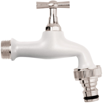 Colortap buitenkraan wit 